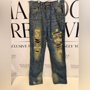 Born Fly Distressed Ripped Jeans Men’s 32 Streetwear Denim
